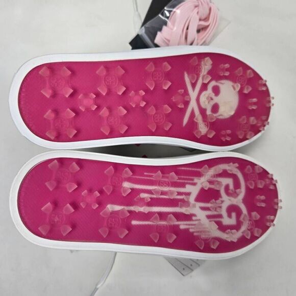 G/FORE KILTIE ROCK STUD DURF LIMITED EDITION GOLF SHOES WHITE PINK WOMENS 5 NEW - Picture 6 of 6